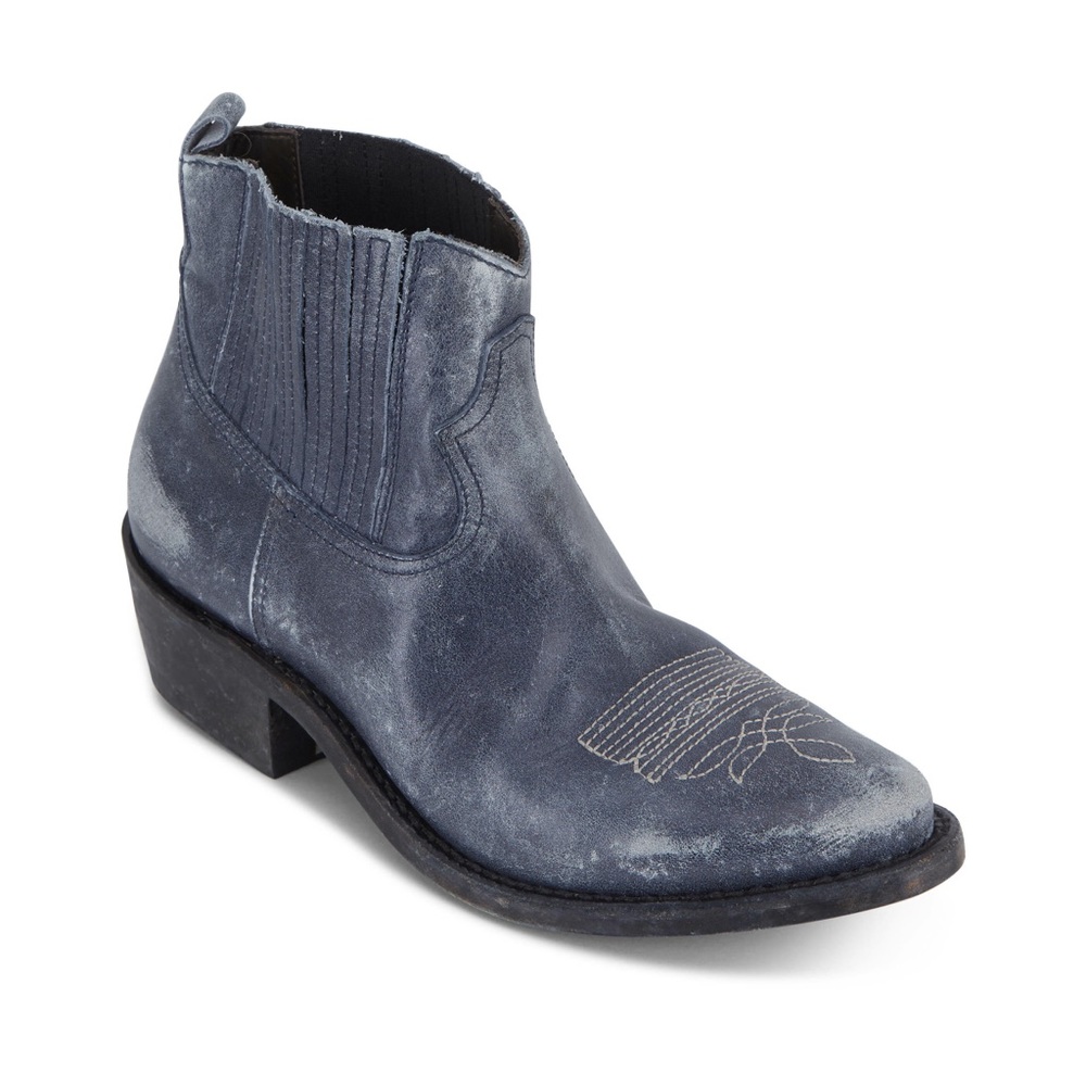 Golden Goose - Crosby Blue Leather Western Boot